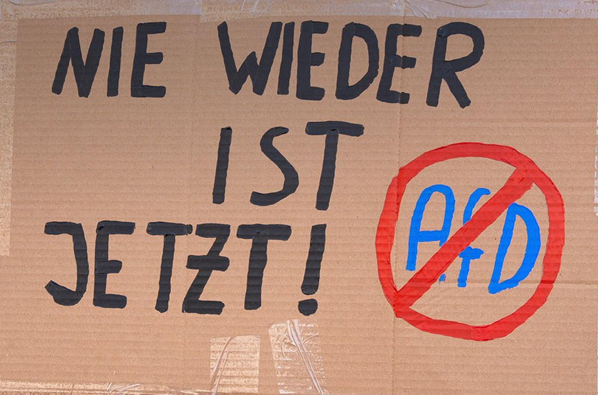Anti-AfD Plakat, für Demokratie